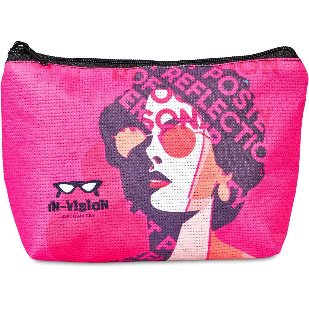 Pre - Production Sample Hoppla Leanne Recycled PET Stitch - Bond Midi Toiletry Bag - Brand your company Logo! Get a quote - Promo Lingo