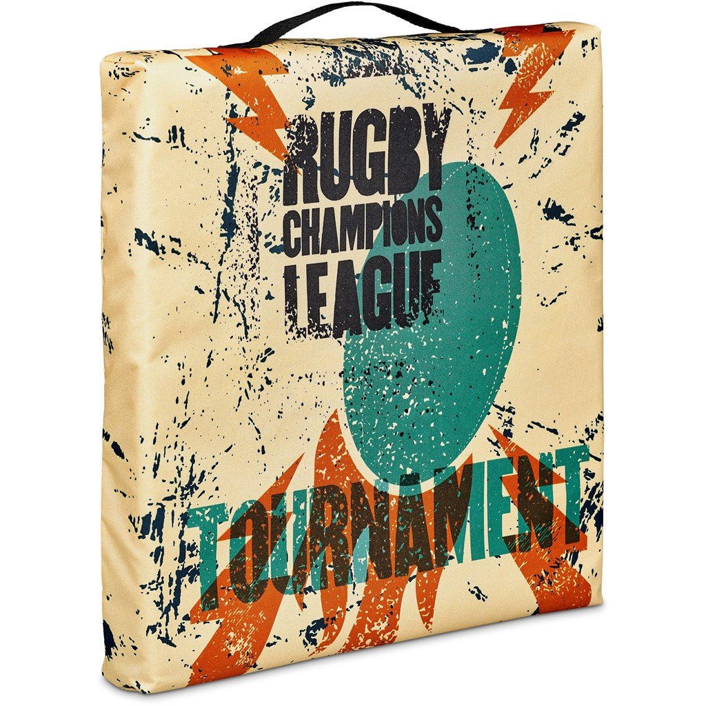 Pre - Production Sample Hoppla Loftus Stadium Cushion - Brand your company Logo! Get a quote - Promo Lingo