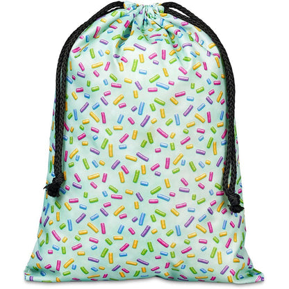 Pre - Production Sample Hoppla Pacific Maxi Polyester Drawstring Pouch - Brand your company Logo! Get a quote - Promo Lingo