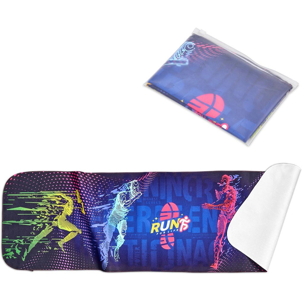 Pre - Production Sample Hoppla Relay Sports Towel - Single Sided - Brand your company Logo! Get a quote - Promo Lingo