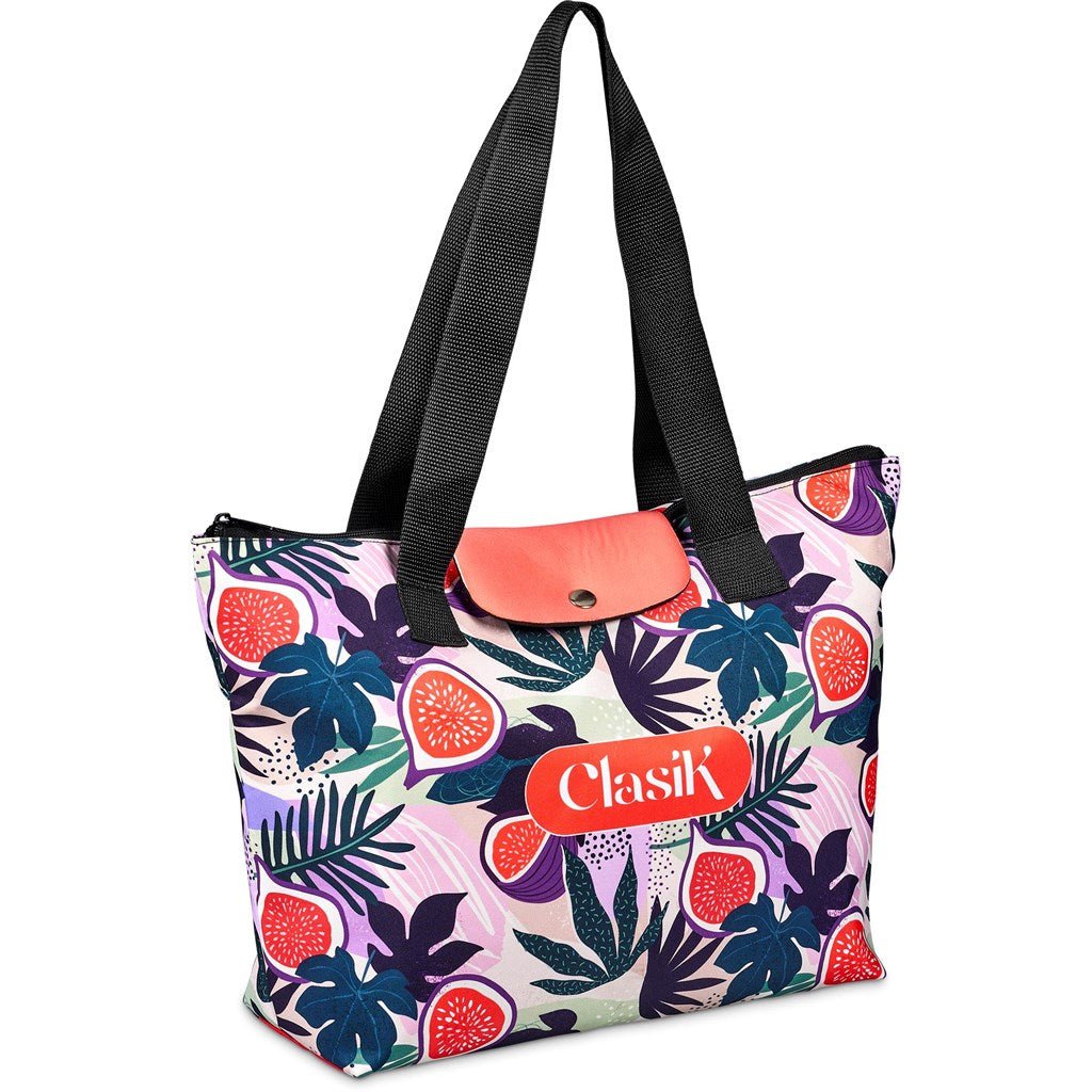 Pre - Production Sample Hoppla Rosebank Polyester Roll - Up Tote Bag - Brand your company Logo! Get a quote - Promo Lingo