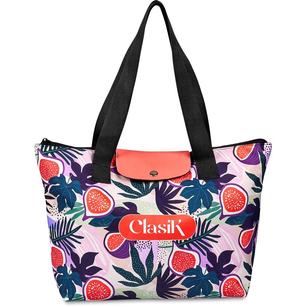 Pre - Production Sample Hoppla Rosebank Polyester Roll - Up Tote Bag - Brand your company Logo! Get a quote - Promo Lingo