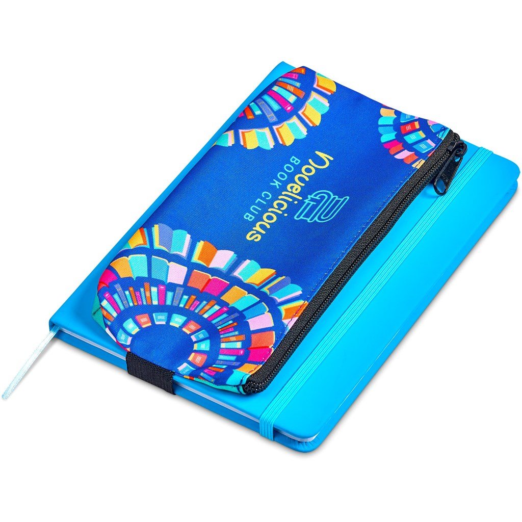 Pre - Production Sample Hoppla Scribbler Polyester Large Pencil Case To Fit An A5 Notebook - Brand your company Logo! Get a quote - Promo Lingo