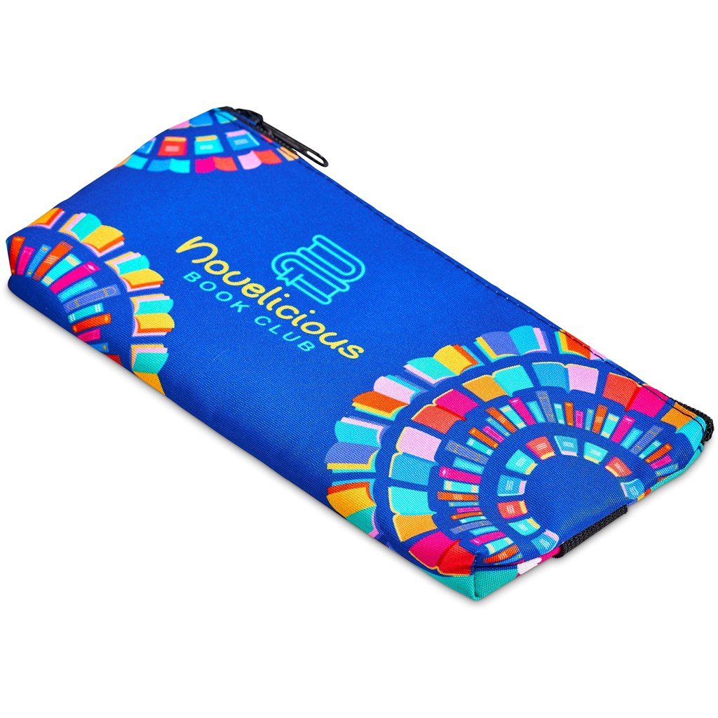 Pre - Production Sample Hoppla Scribbler Polyester Large Pencil Case To Fit An A5 Notebook - Brand your company Logo! Get a quote - Promo Lingo