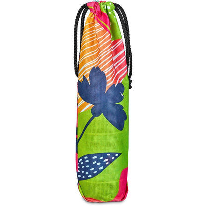 Pre - Production Sample Hoppla Tipsy RPET Wine Bottle Drawstring Bag - Brand your company Logo! Get a quote - Promo Lingo