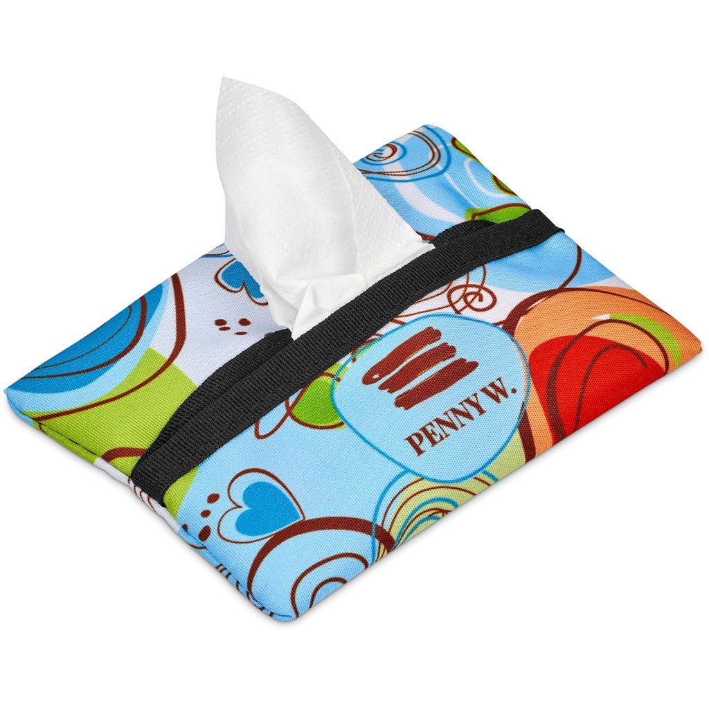 Pre - Production Sample Hoppla Wolseley Polyester Tissue Pouch - Brand your company Logo! Get a quote - Promo Lingo