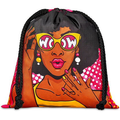 Pre - Production Sample Indian Midi Polyester Drawstring Pouch - Brand your company Logo! Get a quote - Promo Lingo