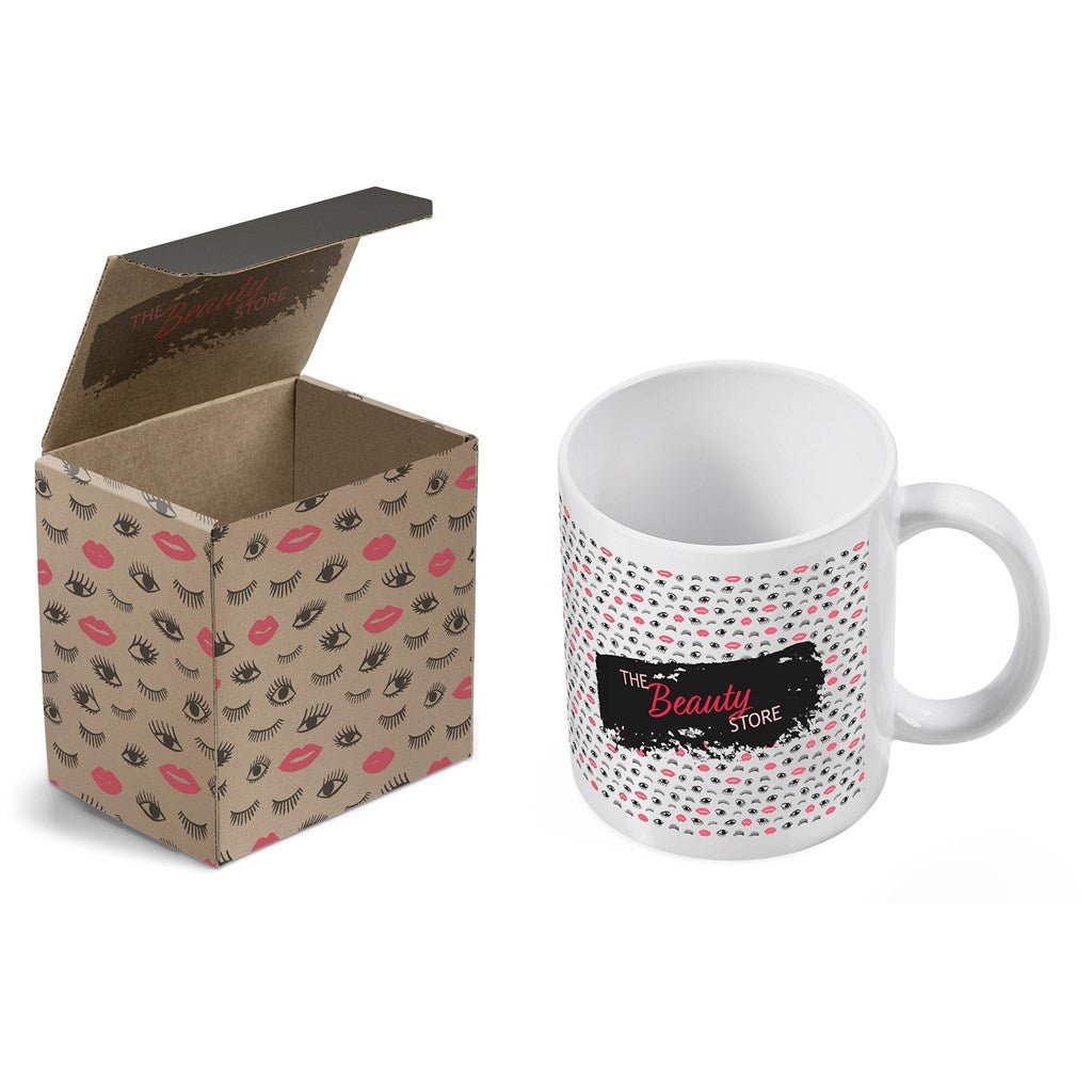 Premium Ceramic Mug in Custom Gift Box for Corporate Gifting - Brand your company Logo! Get a quote - Promo Lingo