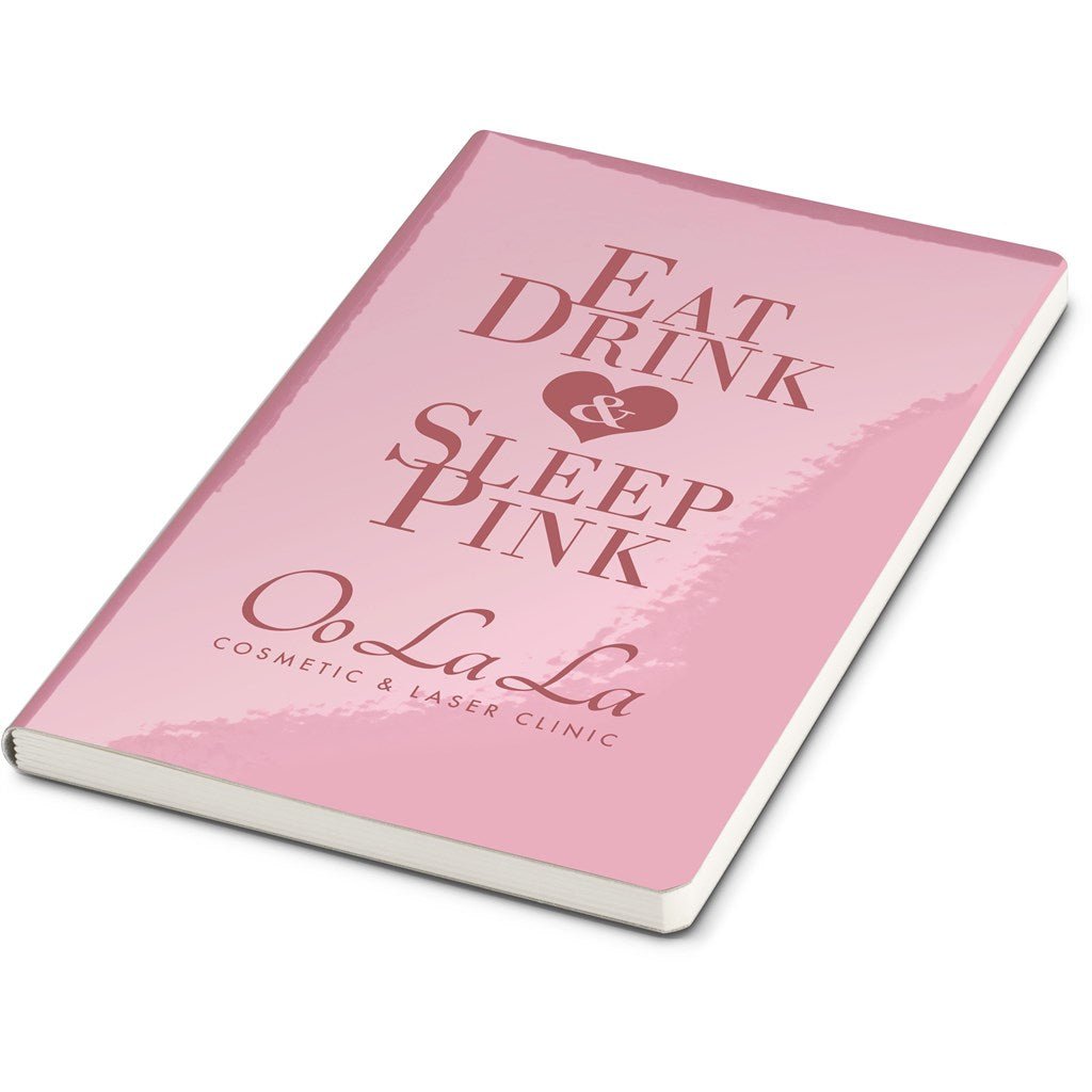 Reflections A5 Soft Cover Notebook - Pink - Brand your company Logo! Get a quote - Promo Lingo