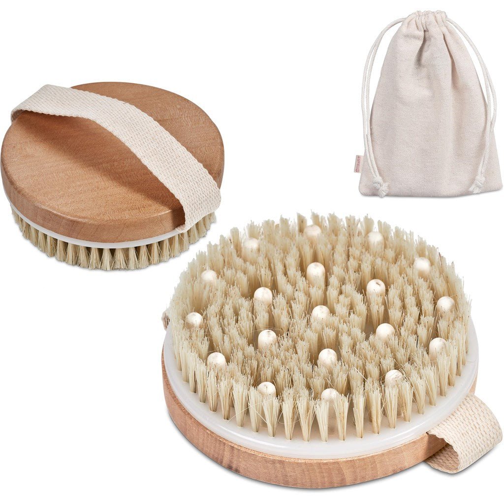 Revitalizing Eva & Elm Aura Bath Massage & Exfoliate Brush - Brand your company Logo! Get a quote - Promo Lingo