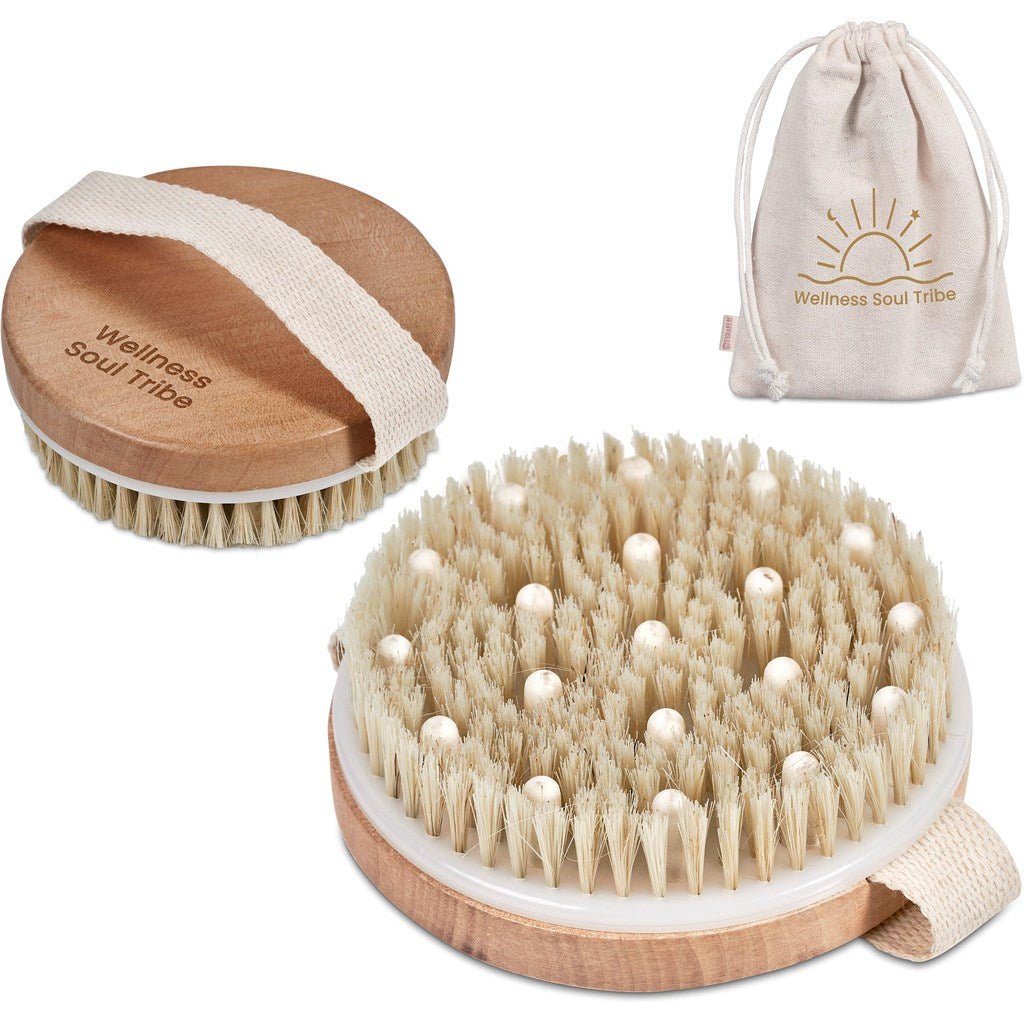 Revitalizing Eva & Elm Aura Bath Massage & Exfoliate Brush - Brand your company Logo! Get a quote - Promo Lingo