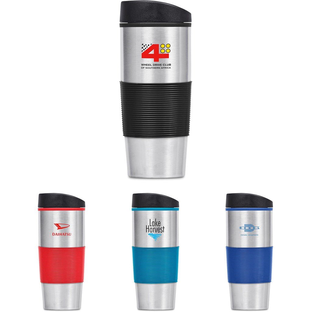 Ridge Stainless Steel & Plastic Double - Wall Tumbler - 450ml - Brand your company Logo! Get a quote - Promo Lingo