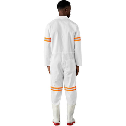 Safety Polycotton Boiler Suit - Reflective Arms & Legs - Orange Tape - Brand your company Logo! Get a quote - Promo Lingo