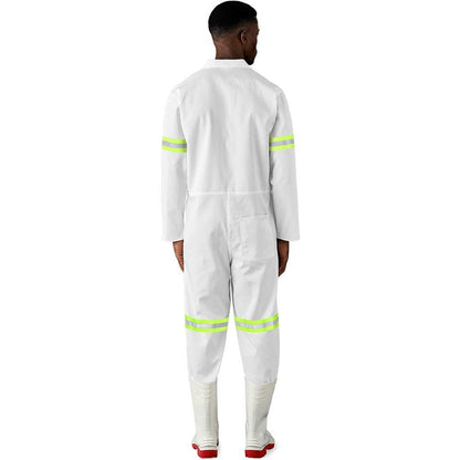 Safety Polycotton Boiler Suit - Reflective Arms & Legs - Yellow Tape - Brand your company Logo! Get a quote - Promo Lingo