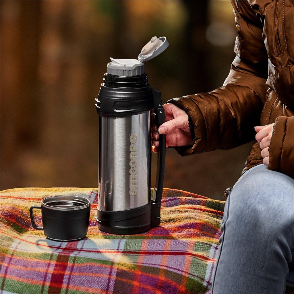 Serendipio Highlander Vacuum Flask – 1.2 Litre - S Adventure Ready - Brand your company Logo! Get a quote - Promo Lingo