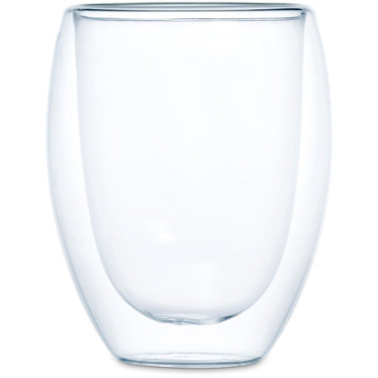 Serendipio Lorenzo Glass Double - Wall Cup - 350ml Elegant Design - Brand your company Logo! Get a quote - Promo Lingo