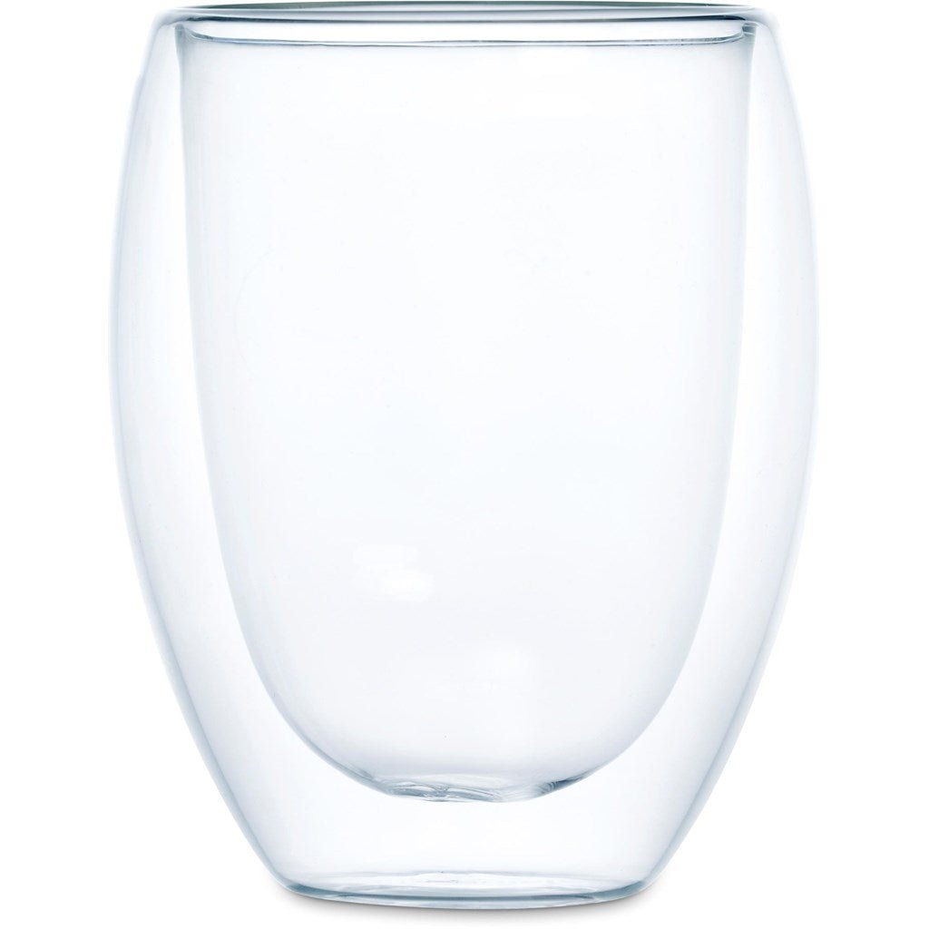 Serendipio Lorenzo Glass Double - Wall Cup - 350ml Elegant Design - Brand your company Logo! Get a quote - Promo Lingo