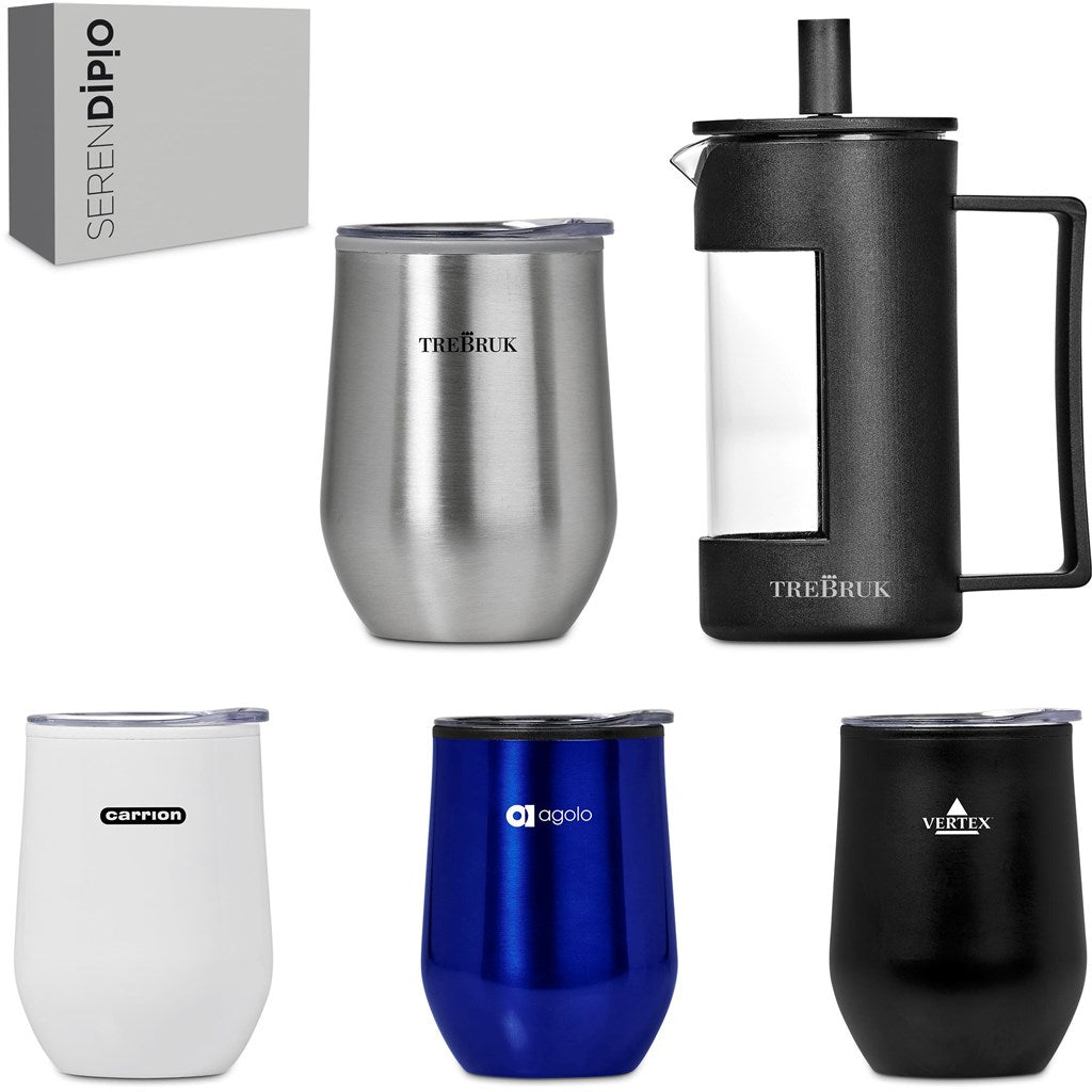 Serendipio Madison Coffee Set for Hot and Cold Drinks - Brand your company Logo! Get a quote - Promo Lingo
