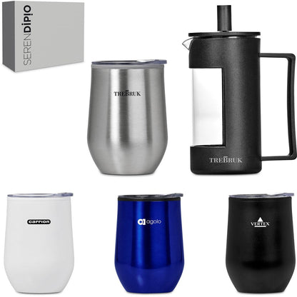 Serendipio Madison Coffee Set for Hot and Cold Drinks - Brand your company Logo! Get a quote - Promo Lingo
