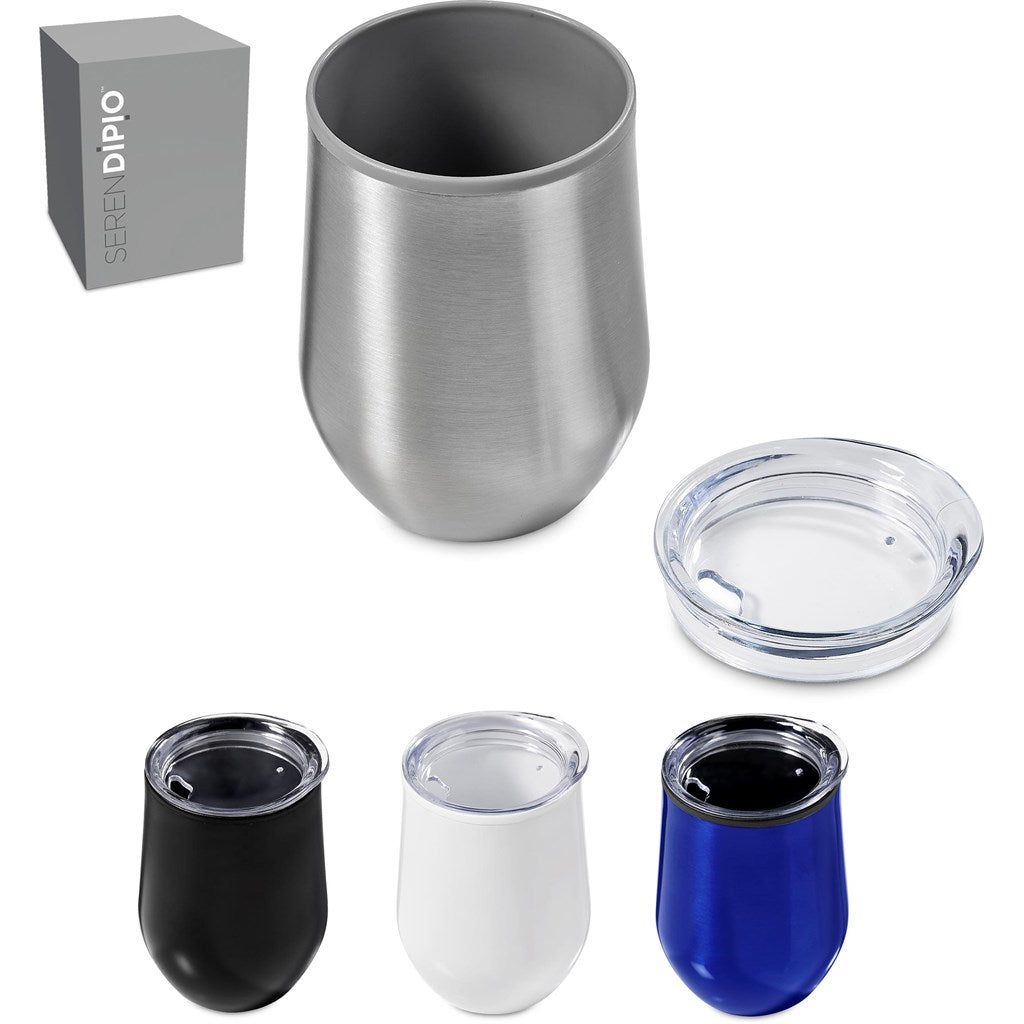 Serendipio Madison Stainless Steel & Plastic Double - Wall Tumbler - 350ml for Hot or Cold Drinks - Brand your company Logo! Get a quote - Promo Lingo