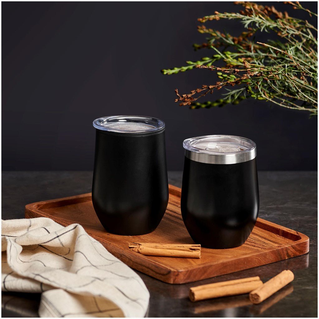 Serendipio Madison Stainless Steel & Plastic Double - Wall Tumbler - 350ml for Hot or Cold Drinks - Brand your company Logo! Get a quote - Promo Lingo