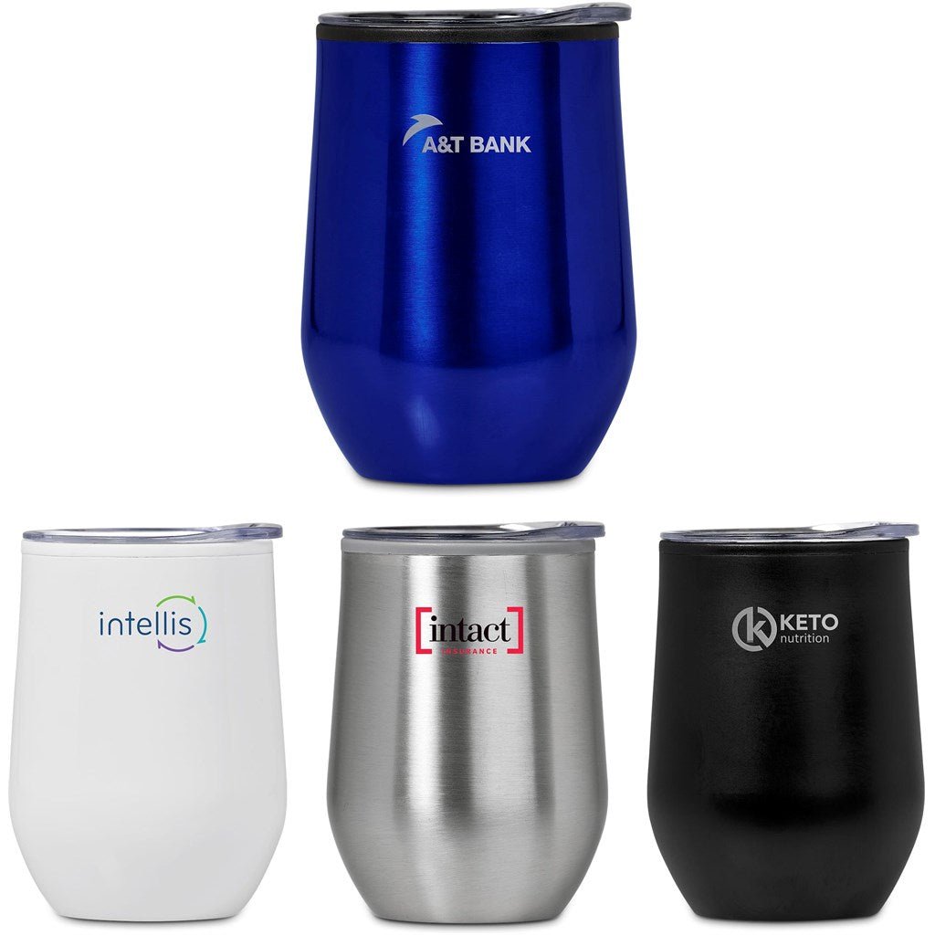 Serendipio Madison Stainless Steel & Plastic Double - Wall Tumbler - 350ml for Hot or Cold Drinks - Brand your company Logo! Get a quote - Promo Lingo