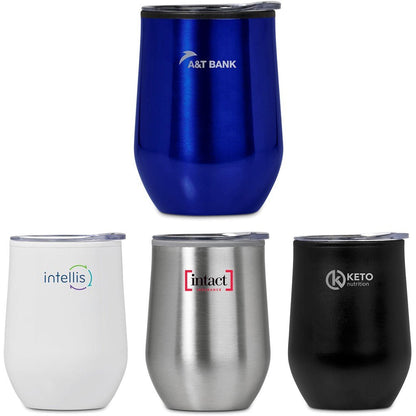 Serendipio Madison Stainless Steel & Plastic Double - Wall Tumbler - 350ml for Hot or Cold Drinks - Brand your company Logo! Get a quote - Promo Lingo