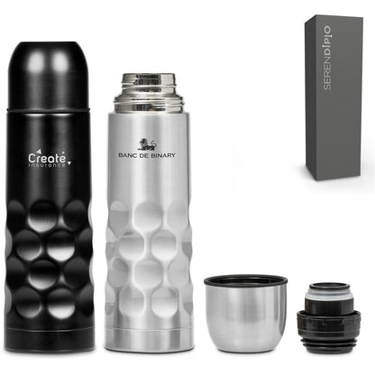 Serendipio Meteor Stainless Steel Vacuum Flask - 500ml Bold Design - Brand your company Logo! Get a quote - Promo Lingo