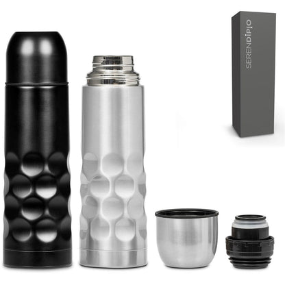 Serendipio Meteor Stainless Steel Vacuum Flask - 500ml Bold Design - Brand your company Logo! Get a quote - Promo Lingo