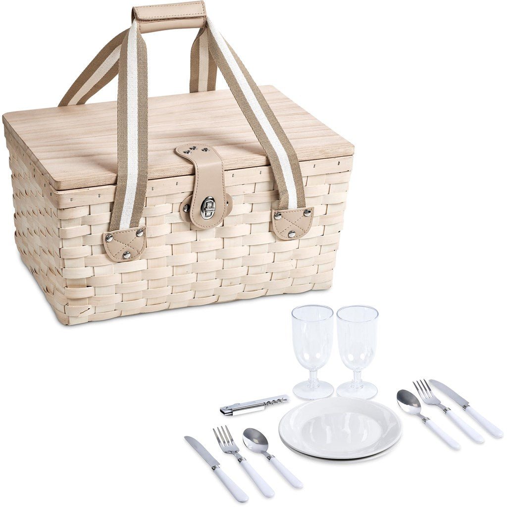 Serendipio Montega 2 - Person Picnic Basket - Brand your company Logo! Get a quote - Promo Lingo