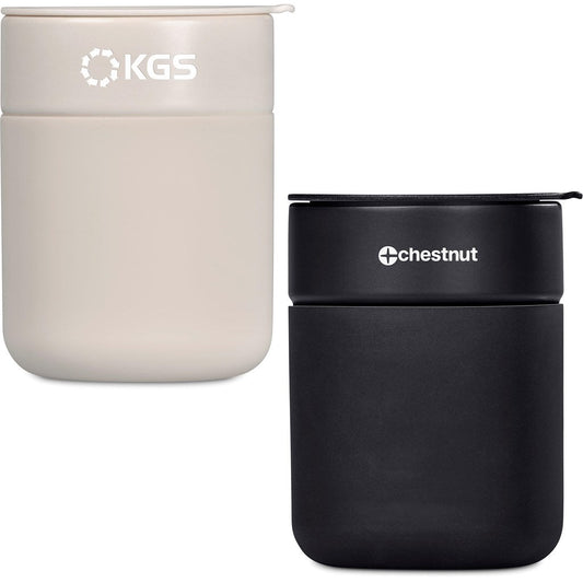 Serendipio Pimlico Ceramic Coffee Tumbler – 300ml Travel Mug - Brand your company Logo! Get a quote - Promo Lingo