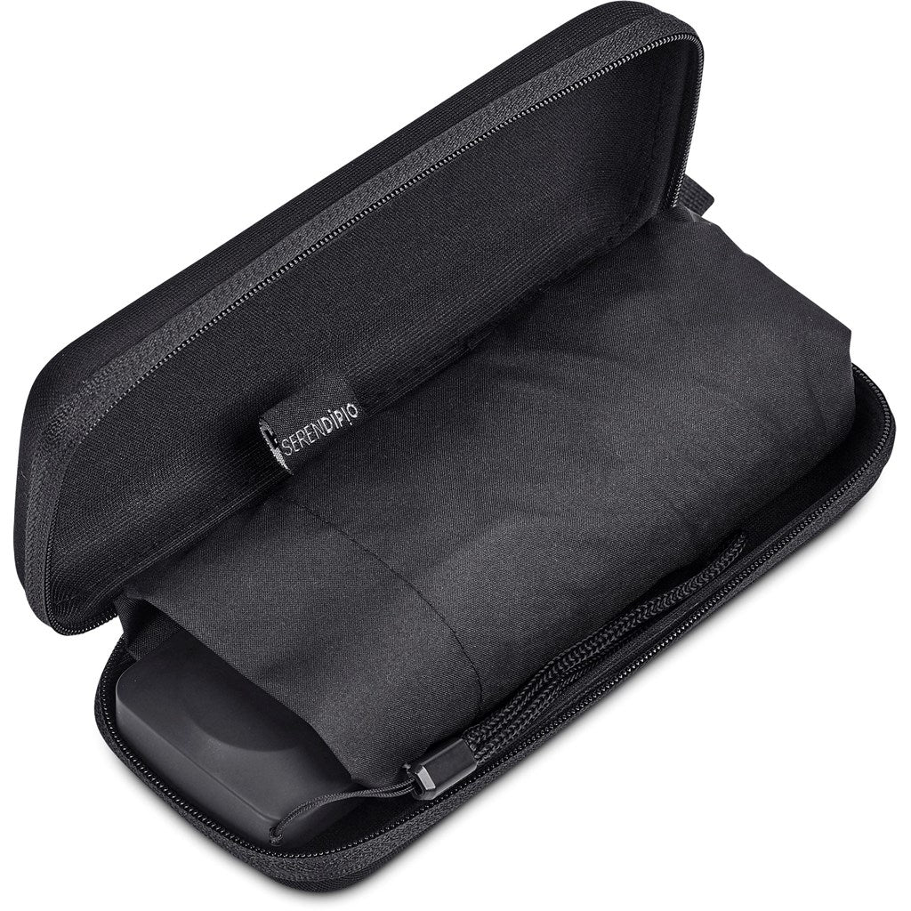 Serendipio Salem Recycled PET Compact Umbrella with EVA Pouch - Brand your company Logo! Get a quote - Promo Lingo