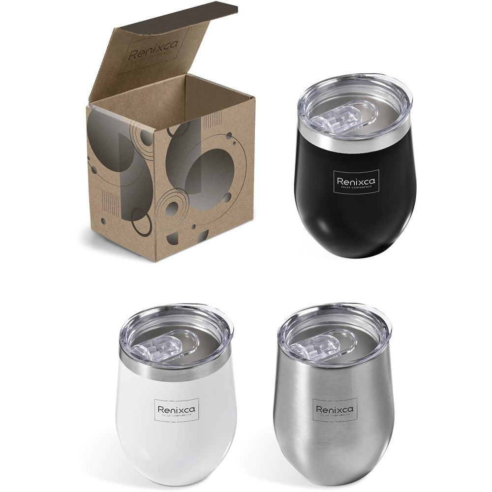 Serendipio Sheridan Cup in Bianca Custom Gift Box for Branding - Brand your company Logo! Get a quote - Promo Lingo