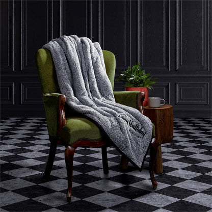 Serendipio Tranquil Sherpa Fleece Blanket for Ultimate Comfort - Brand your company Logo! Get a quote - Promo Lingo