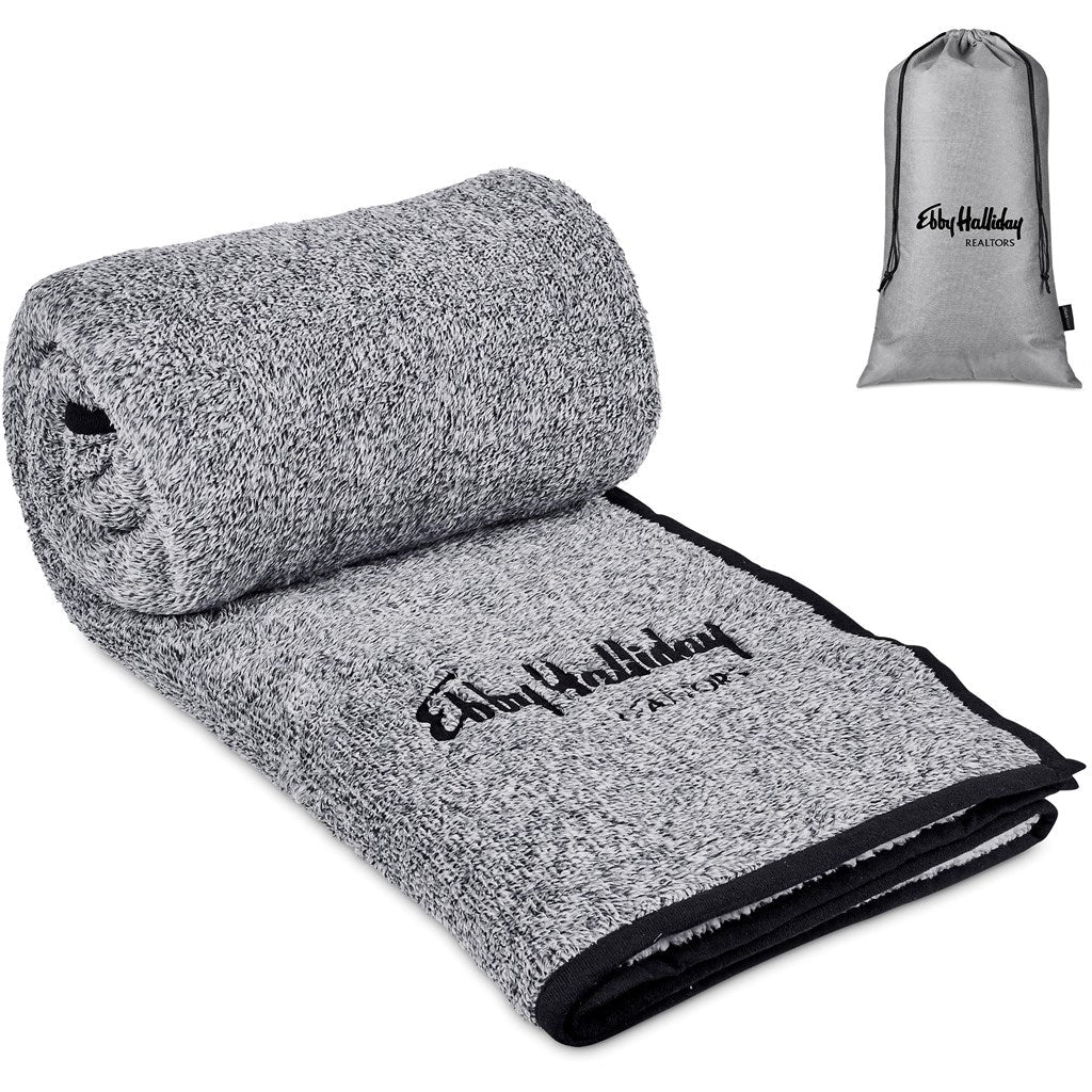 Serendipio Tranquil Sherpa Fleece Blanket for Ultimate Comfort - Brand your company Logo! Get a quote - Promo Lingo