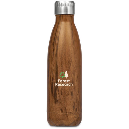 Serendipio Woodbury Stainless Steel Vacuum Water Bottle - 500ml Classic Wood Grain Design - Brand your company Logo! Get a quote - Promo Lingo