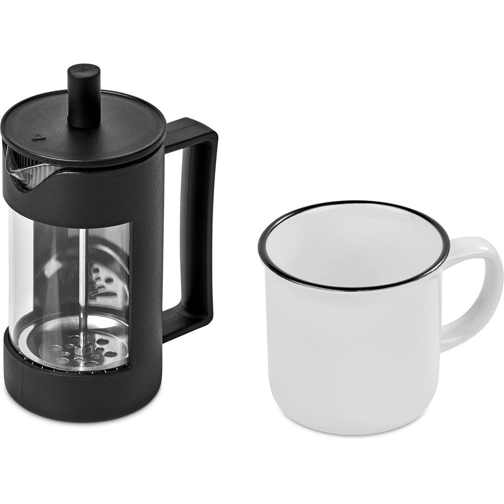 Serendipio York Coffee Set: Stylish Ceramic French Press - Brand your company Logo! Get a quote - Promo Lingo