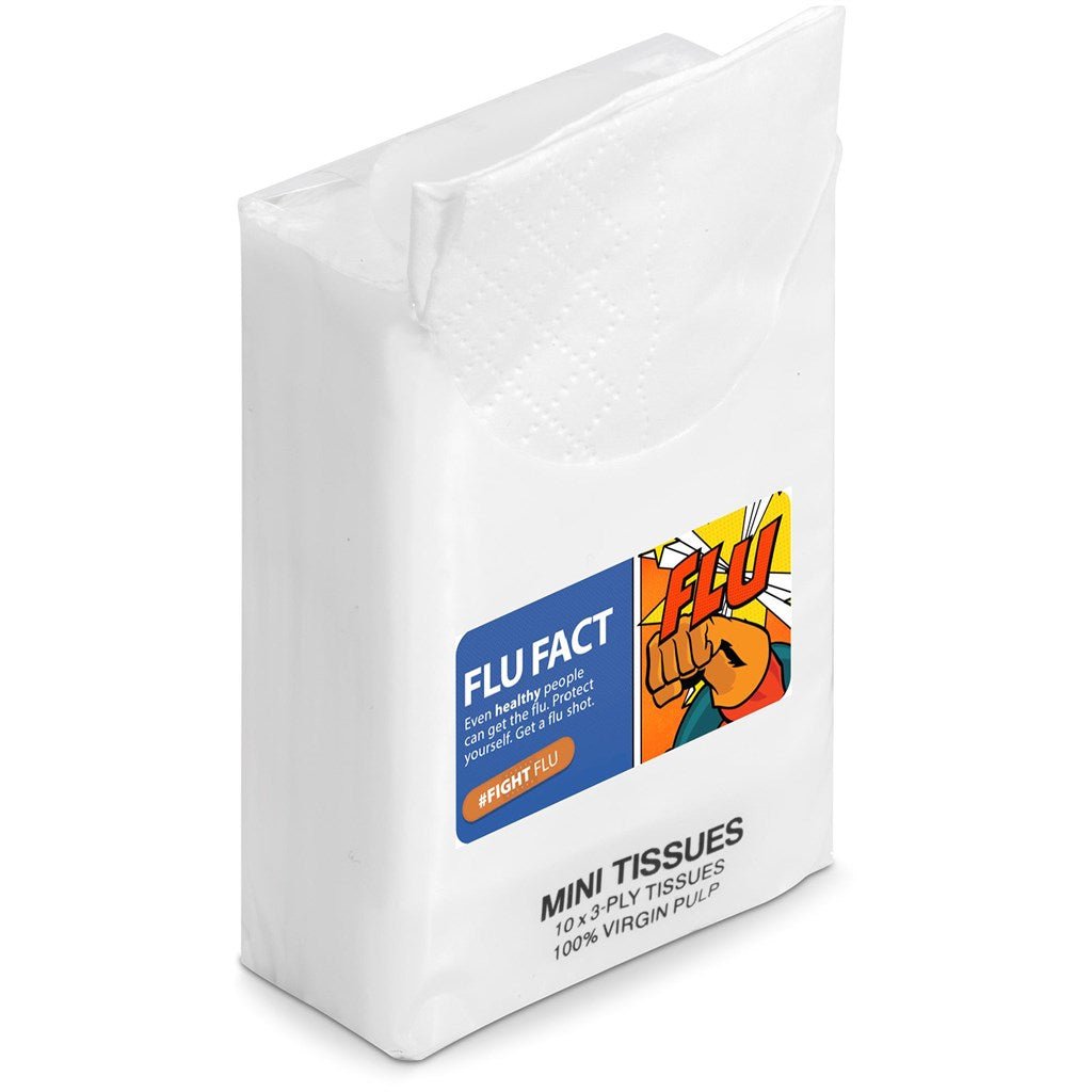 Serenity Tissues - 10 sheets - Brand your company Logo! Get a quote - Promo Lingo
