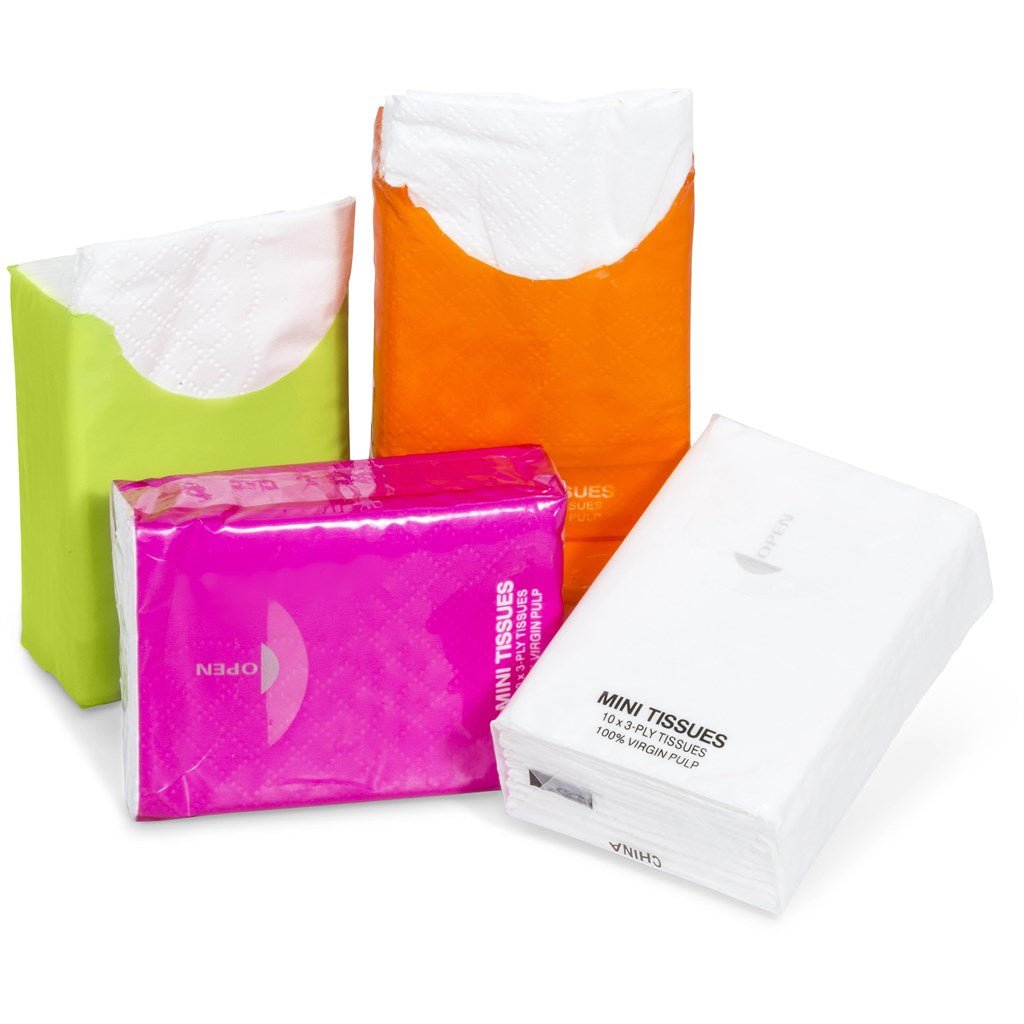 Serenity Tissues - 10 sheets - Brand your company Logo! Get a quote - Promo Lingo