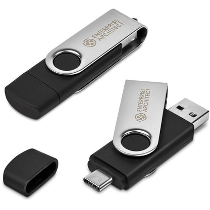 Shuffle Glint Flash Drive – 32GB - Silver - Brand your company Logo! Get a quote - Promo Lingo