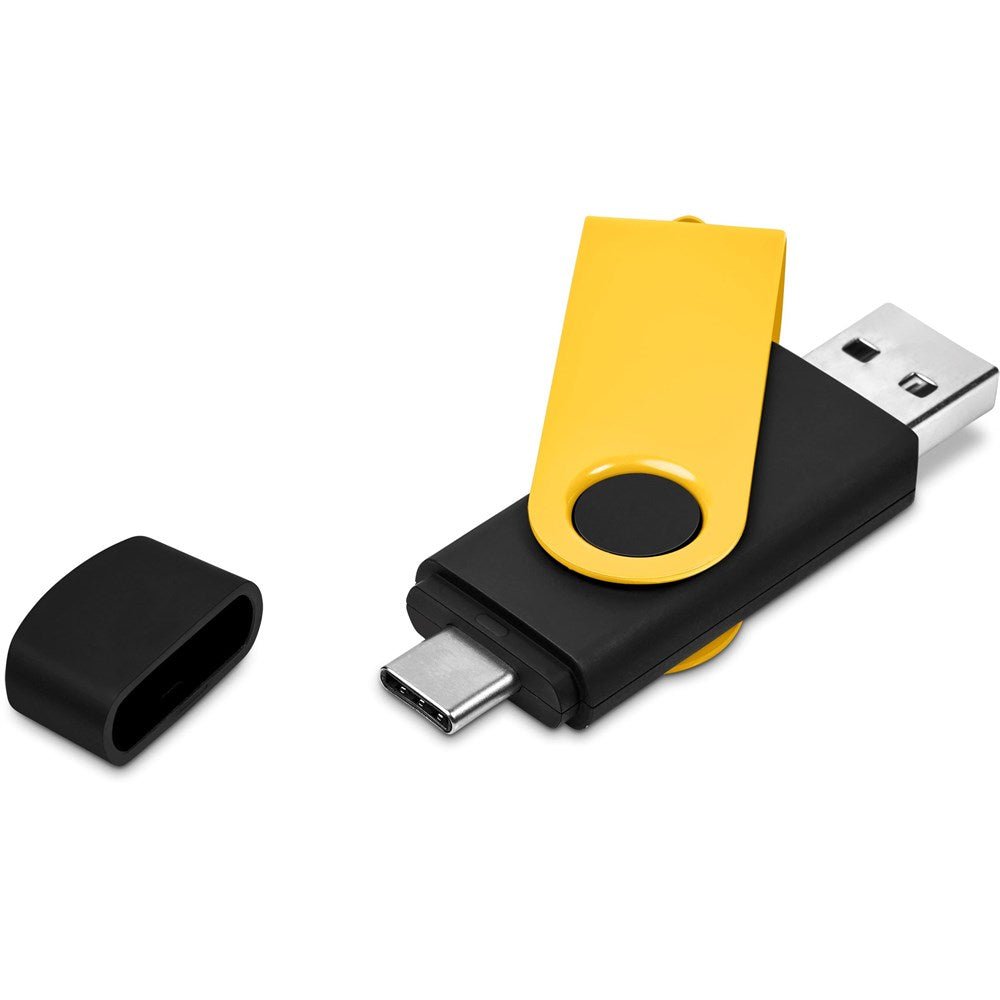 Shuffle Gyro Black Flash Drive – 8GB - Brand your company Logo! Get a quote - Promo Lingo