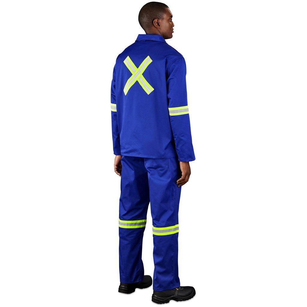 Site Premium Polycotton Jacket - Reflective Arms & Back - Yellow Tape - Brand your company Logo! Get a quote - Promo Lingo