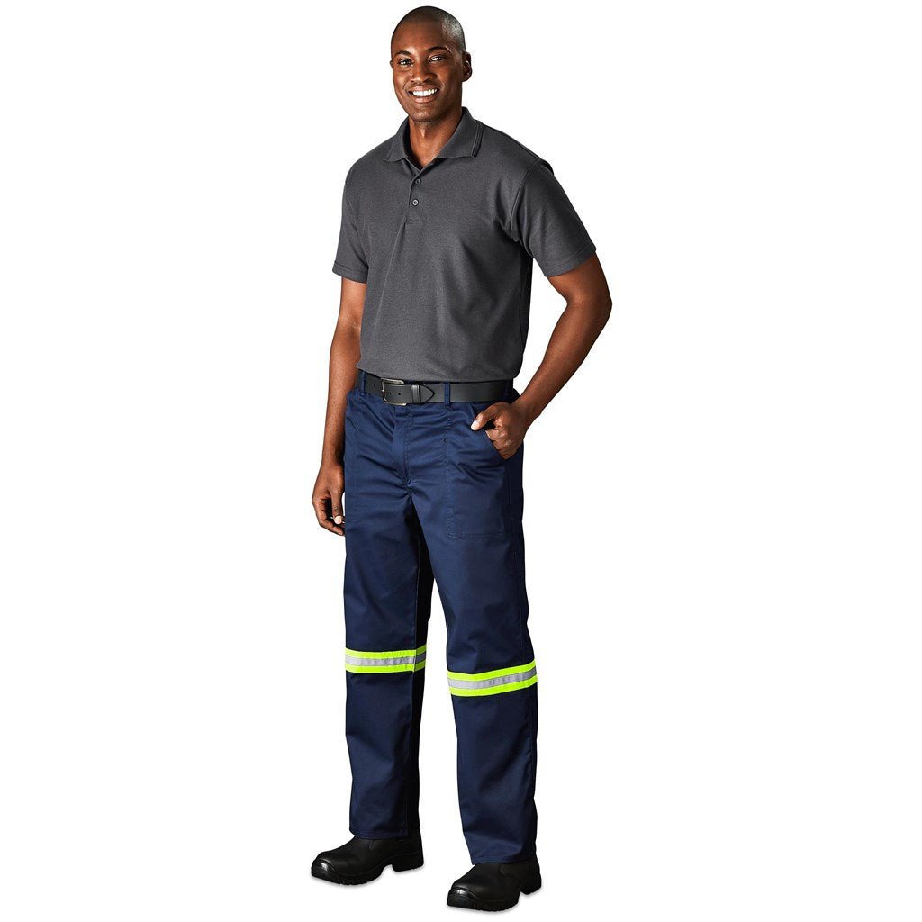 Site Premium Polycotton Pants - Reflective Legs - Yellow Tape - Brand your company Logo! Get a quote - Promo Lingo