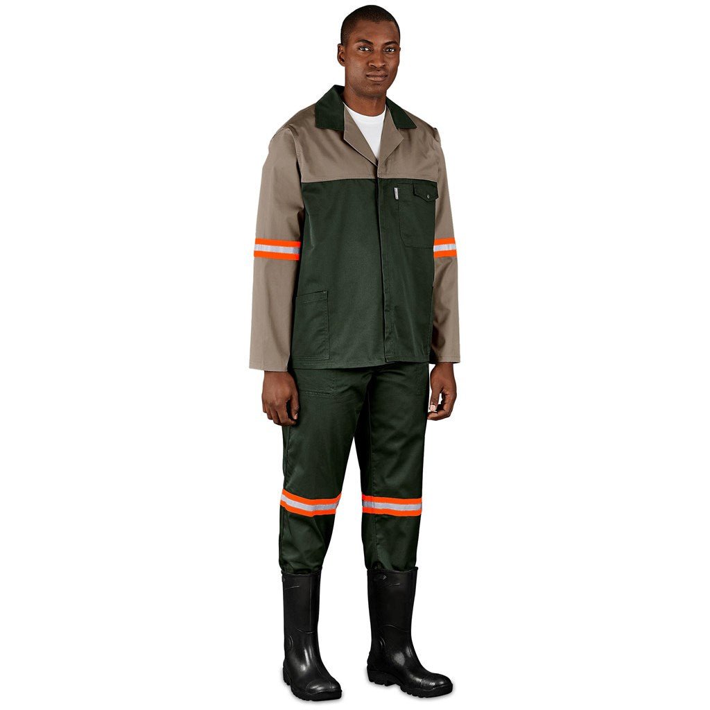 Site Premium Two - Tone Polycotton Jacket - Reflective Arms & Back - Orange Tape - Brand your company Logo! Get a quote - Promo Lingo