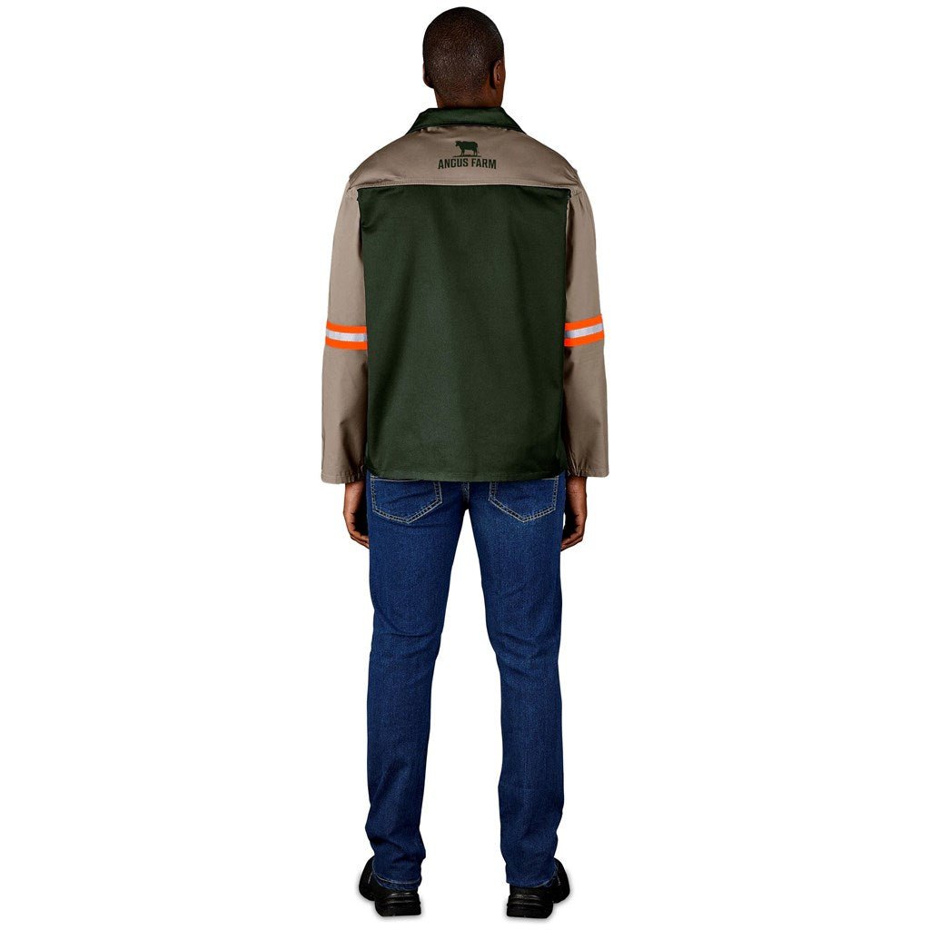 Site Premium Two - Tone Polycotton Jacket - Reflective Arms - Orange Tape - Brand your company Logo! Get a quote - Promo Lingo