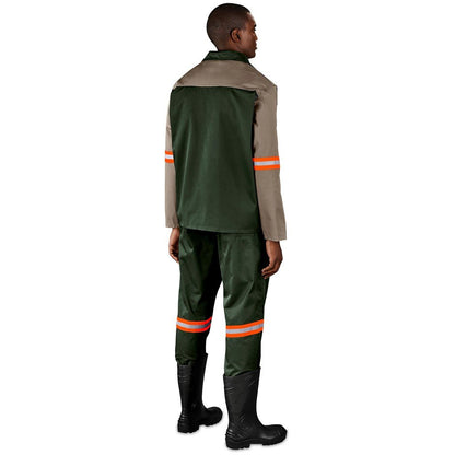 Site Premium Two - Tone Polycotton Jacket - Reflective Arms - Orange Tape - Brand your company Logo! Get a quote - Promo Lingo