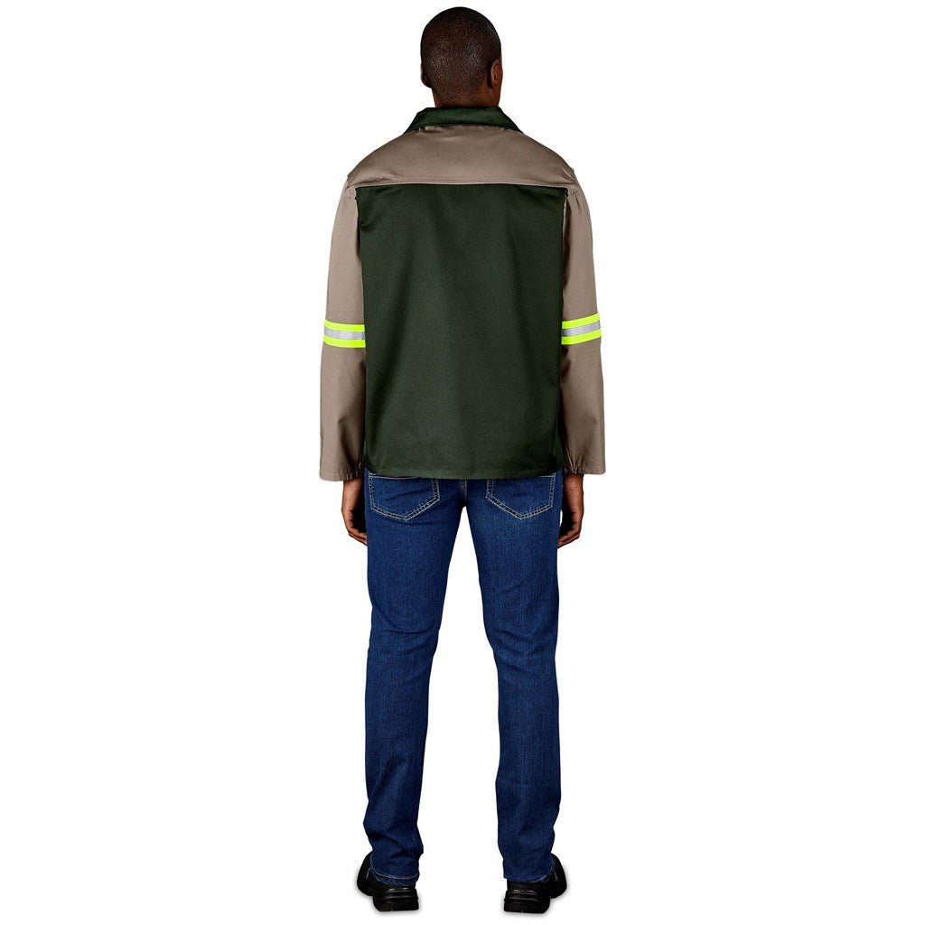 Site Premium Two - Tone Polycotton Jacket - Reflective Arms - Yellow Tape - Brand your company Logo! Get a quote - Promo Lingo