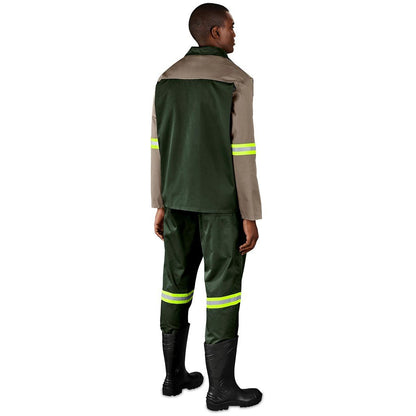 Site Premium Two - Tone Polycotton Jacket - Reflective Arms - Yellow Tape - Brand your company Logo! Get a quote - Promo Lingo
