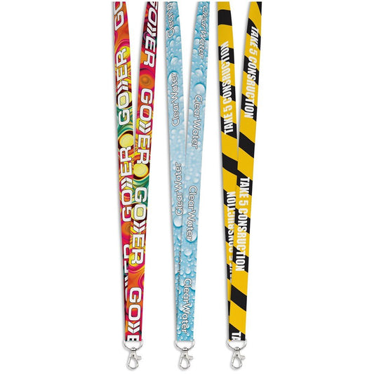Snap Hook Clip Double - Sided Sublimation Petersham Lanyard - Brand your company Logo! Get a quote - Promo Lingo