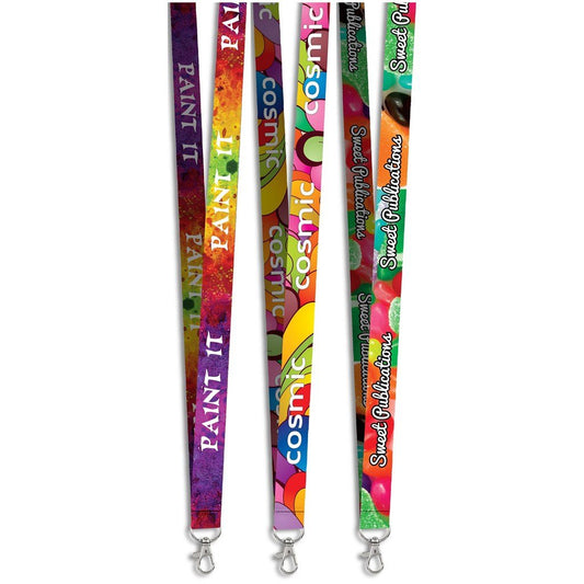 Snap Hook Clip Double - Sided Sublimation Satin Lanyard - Brand your company Logo! Get a quote - Promo Lingo